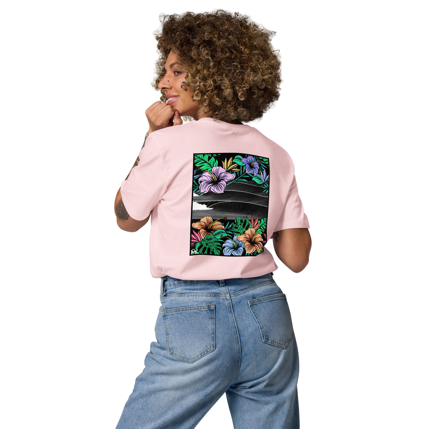 Sous les tropiques - T shirt long Femme Coton BIO