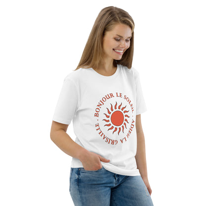 Bonjour le soleil ! - T-shirt long 100% Coton BIO pour Femme